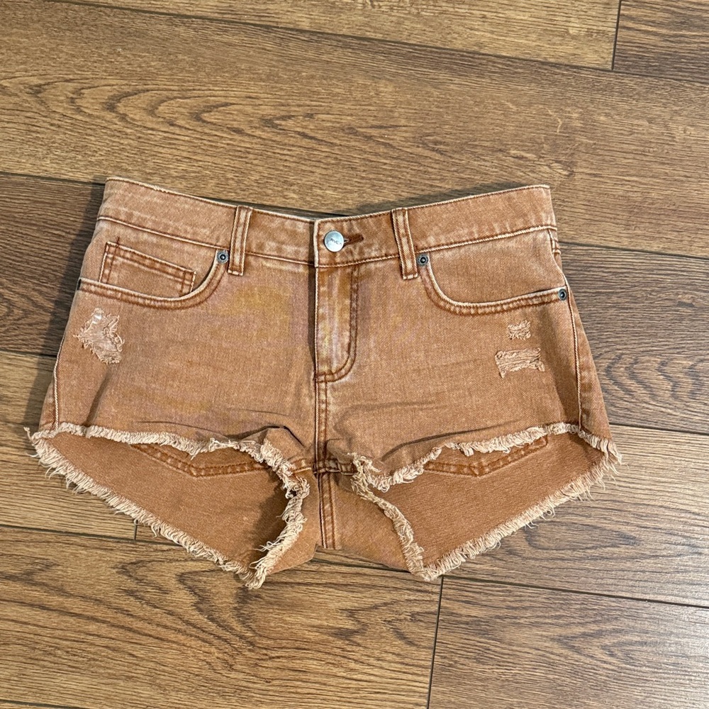 Distressed Denim Shorts
